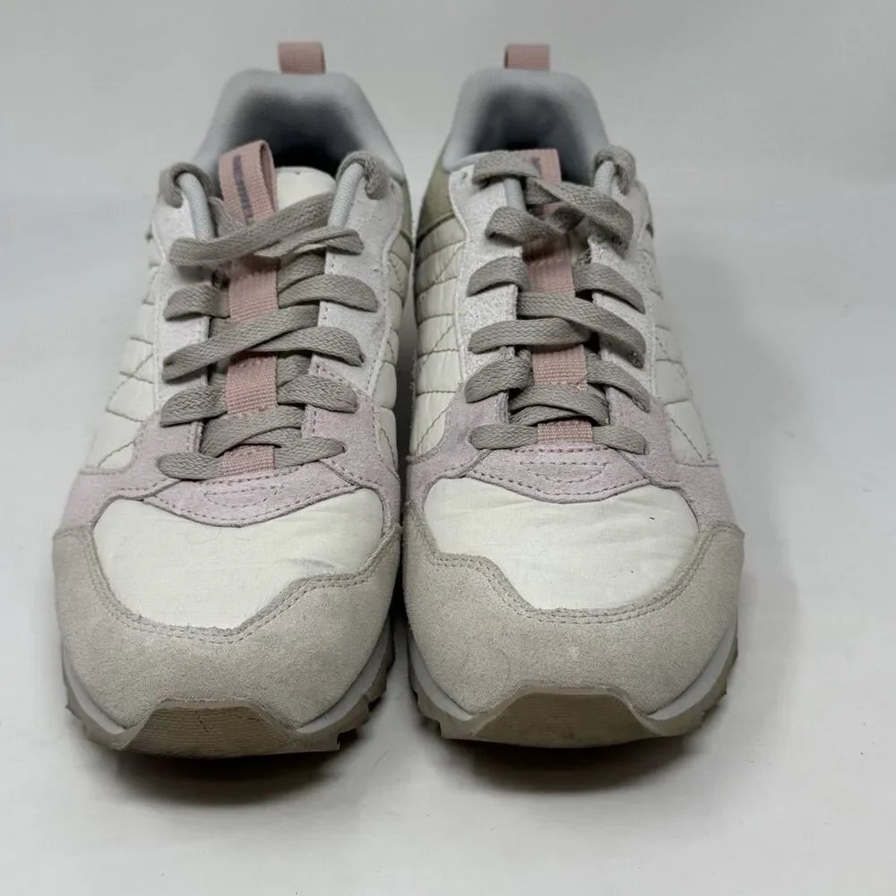 Merrell Alpine Shoes Womens 8.5 Oyster White Rose Pink Lace Up Sneakers